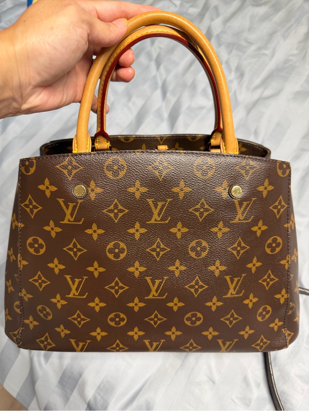 Louis Vuitton Montaigne MM Brown Monogram Canvas Top-Handle Bag
